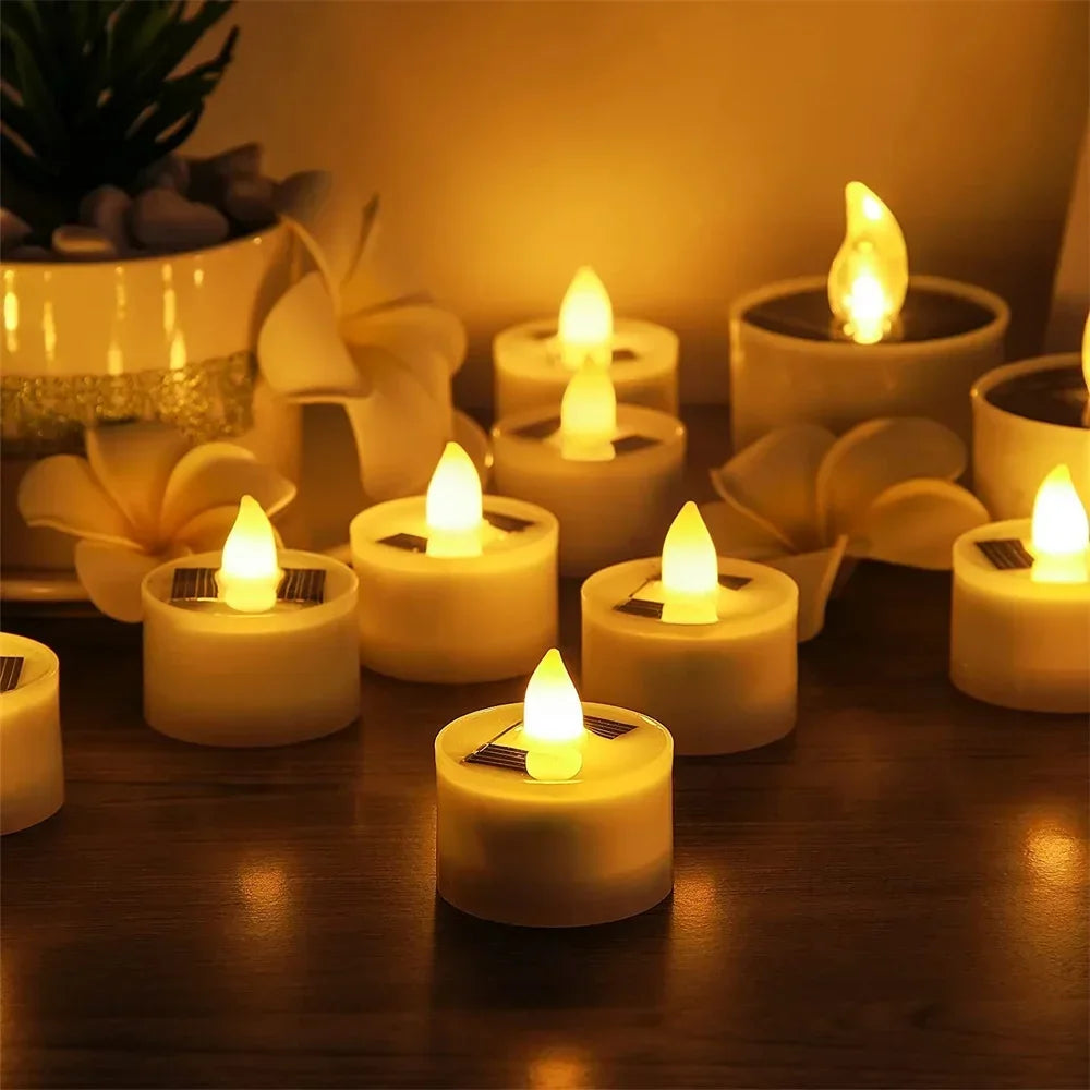 Solar LED Tea Candles (1/2/4/8/10pc options)