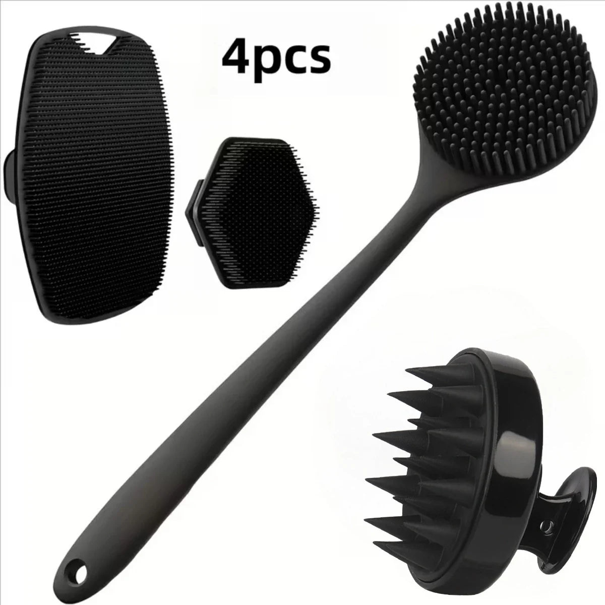 Silicone Body Scrubber Set – 4 Piece