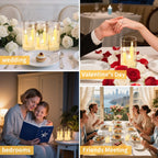 Flameless LED Taper Candles with Shades