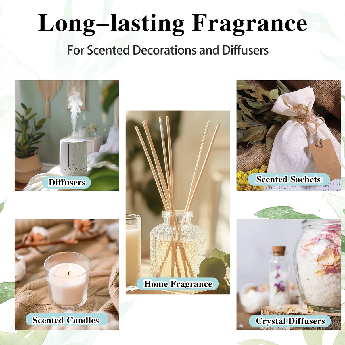 EUQEE 10ml Fragrance Oil Roll-On - Plant Based