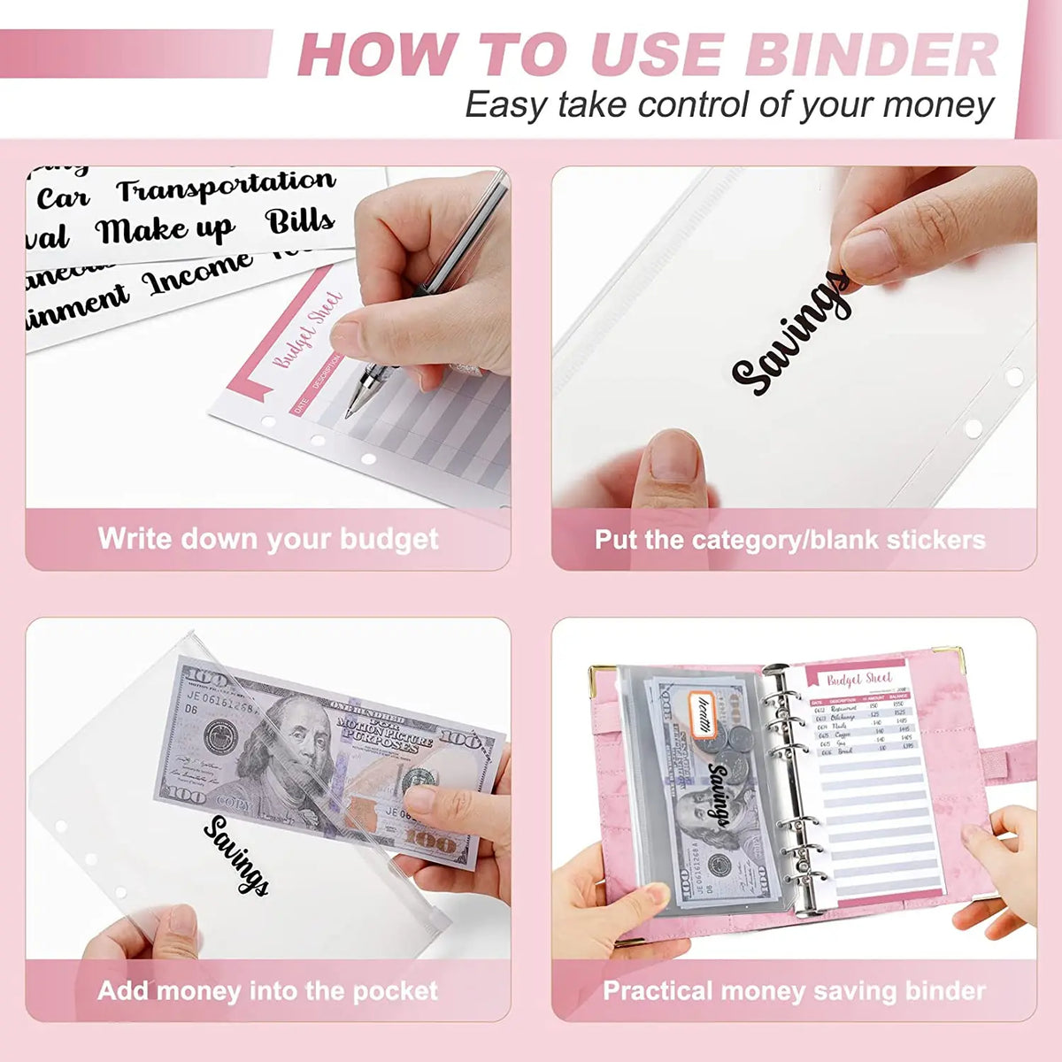 A6 Budget Binder & Savings Organiser (binder options)