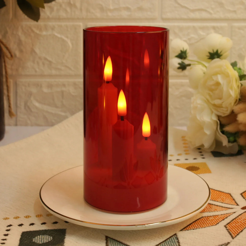 Flameless LED Taper Candles with Shades