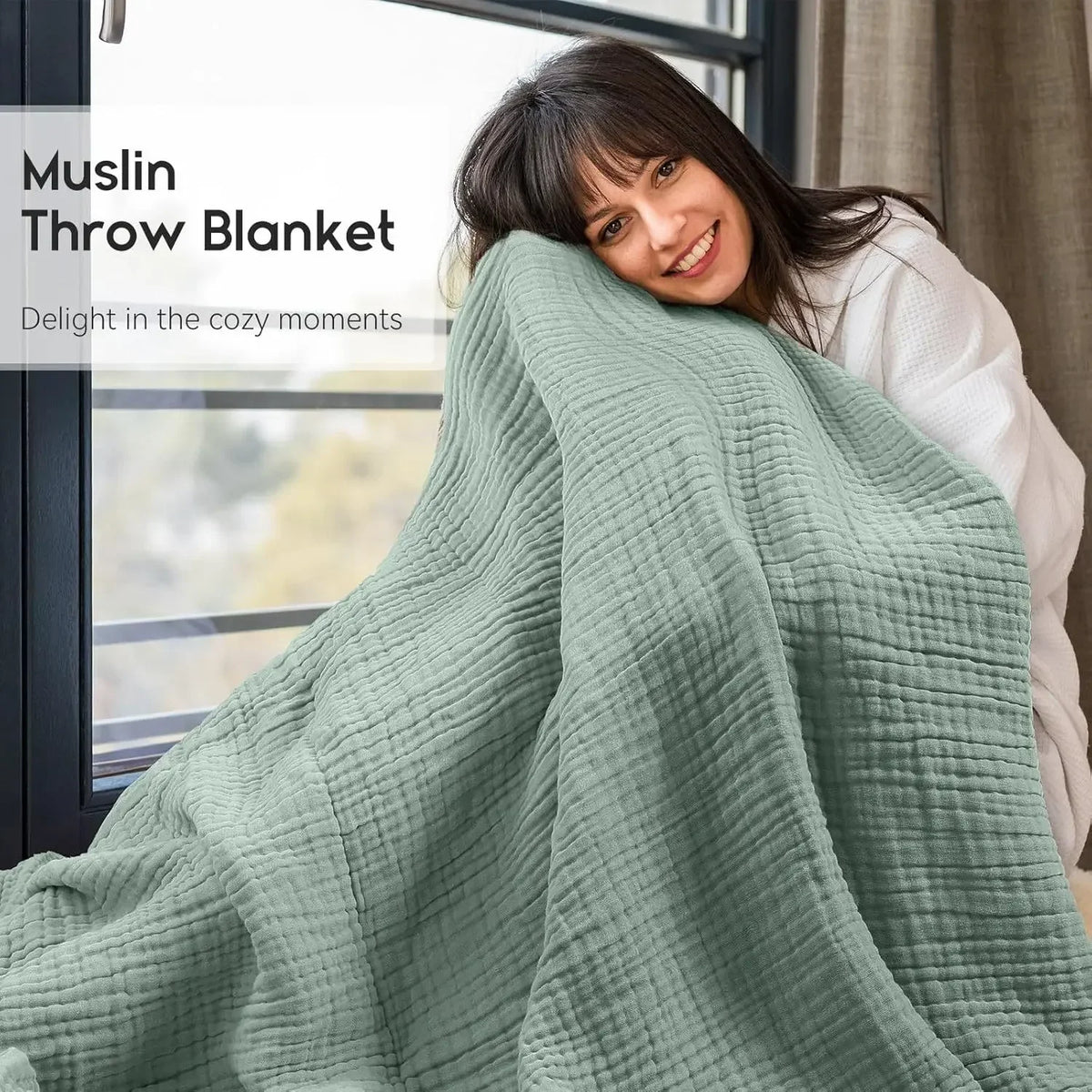 Simple Muslin Summer Blanket 100% Cotton Breathable Skin-friendly Lightweight Bed Blanket 6 Layer Couch Sofa Blankets for Throw