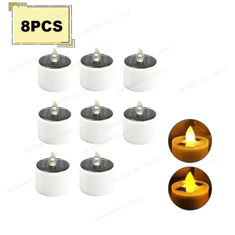 Solar LED Tea Candles (1/2/4/8/10pc options)