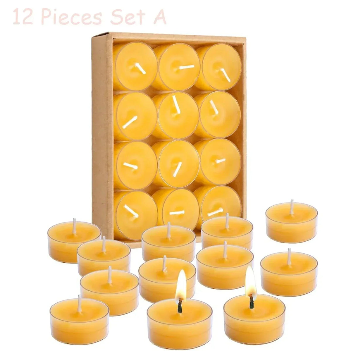 Natural Beeswax Tea Candles