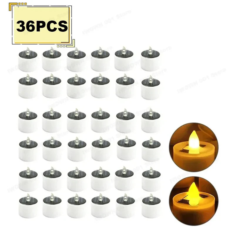 Solar LED Tea Candles (1/2/4/8/10pc options)