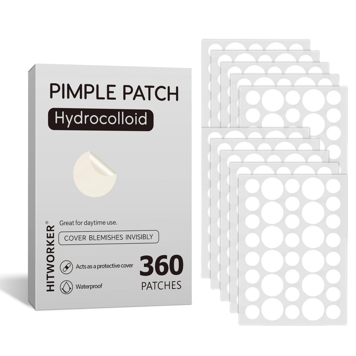 Hydrocolloid-Style Pimple Patches – 360 Piece Set