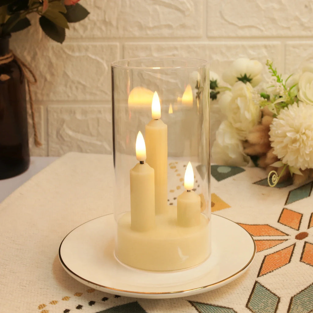 Flameless LED Taper Candles with Shades