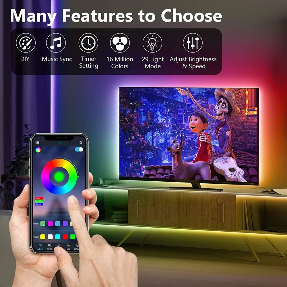App-Controlled RGB LED TV Backlight Strip