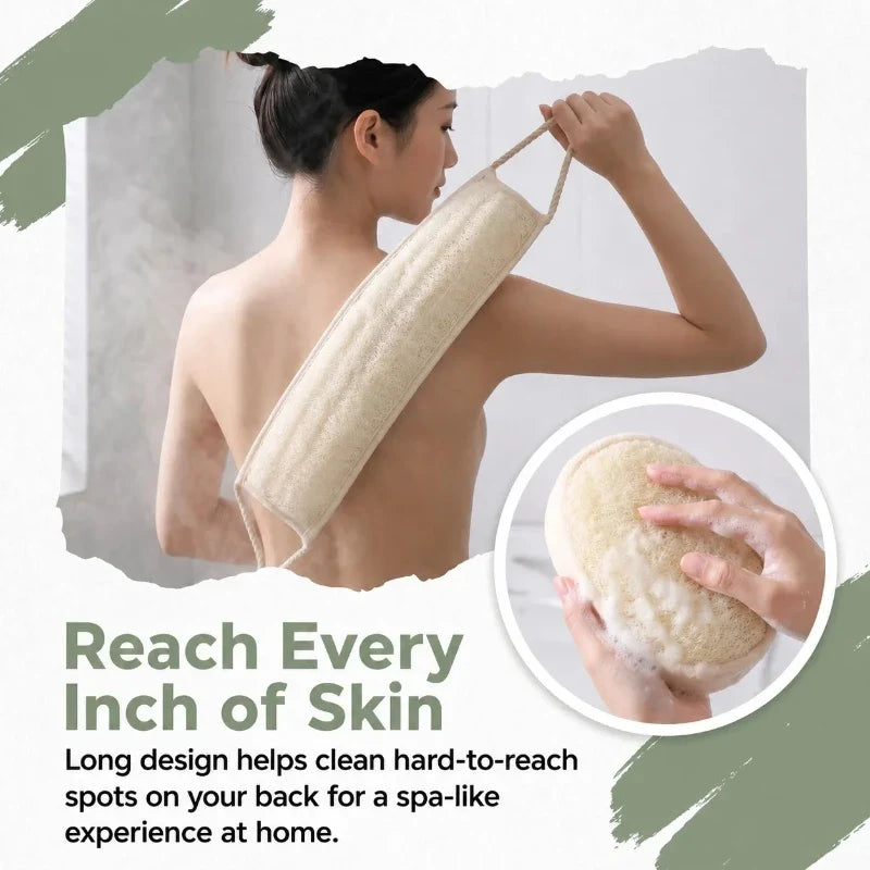 Dual-Sided Loofah Back Scrubber