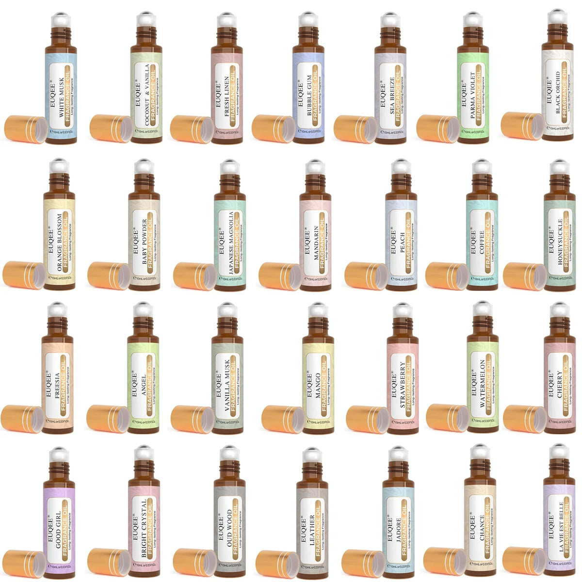 EUQEE 10ml Fragrance Oil Roll-On - Plant Based