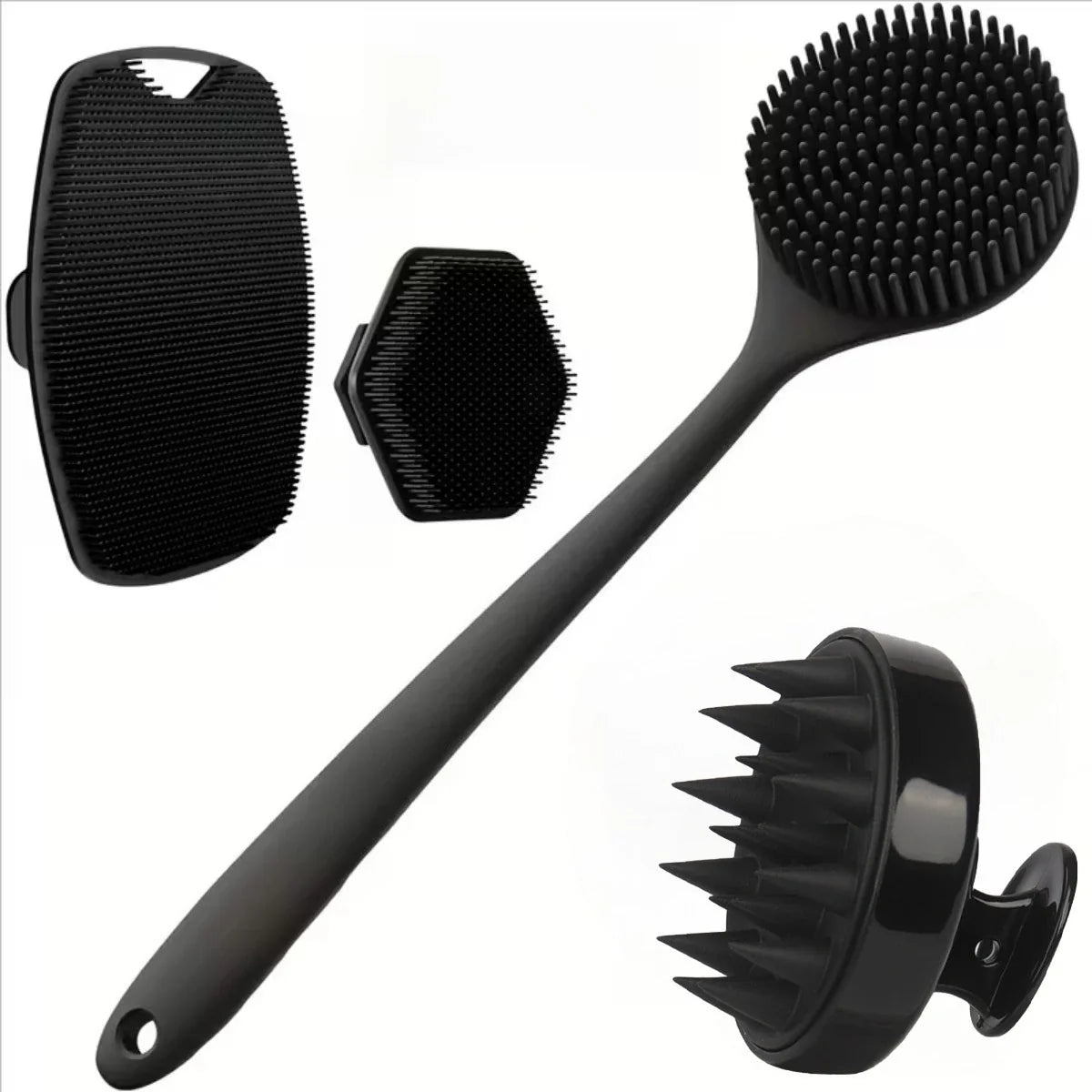 Silicone Body Scrubber Set – 4 Piece
