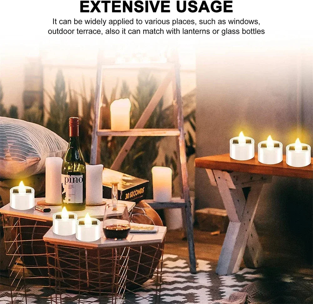 Solar LED Tea Candles (1/2/4/8/10pc options)