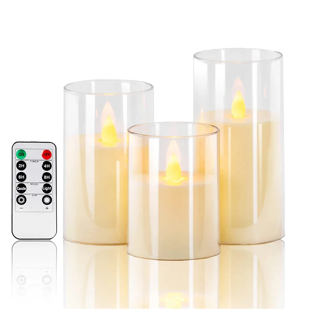 Remote-Control LED Flameless Candle Set